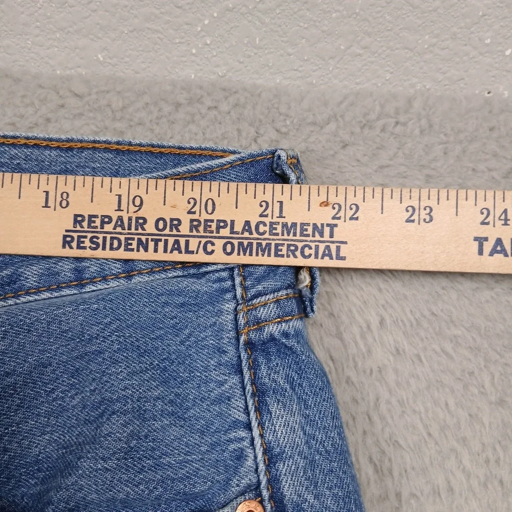 Levi Strauss Co 501 Mens Jeans W44 L32 Button Fly Blue Denim‎ Straight Leg